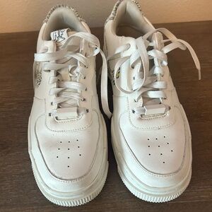 NIKE Air Force Sneakers with Leopard Print Detail